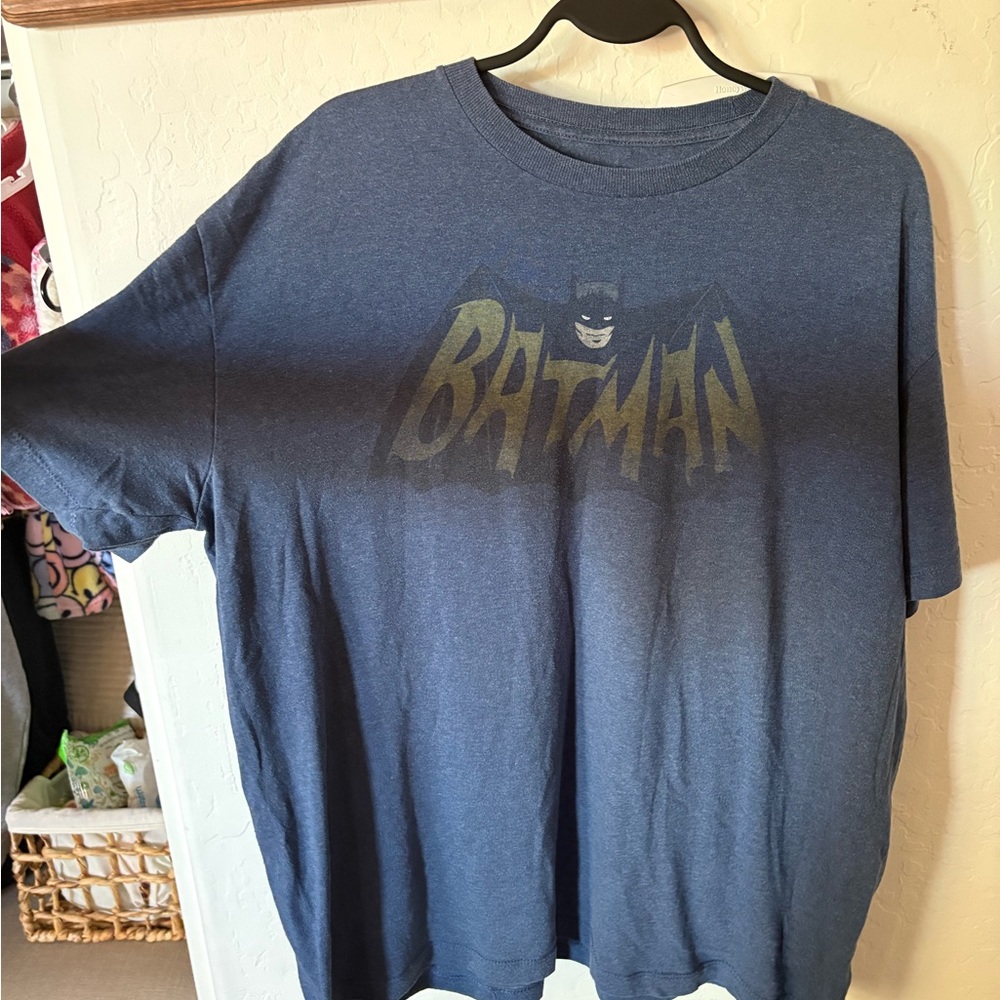 DC Comics Batman Shadow Graphic Men's Blue Tee